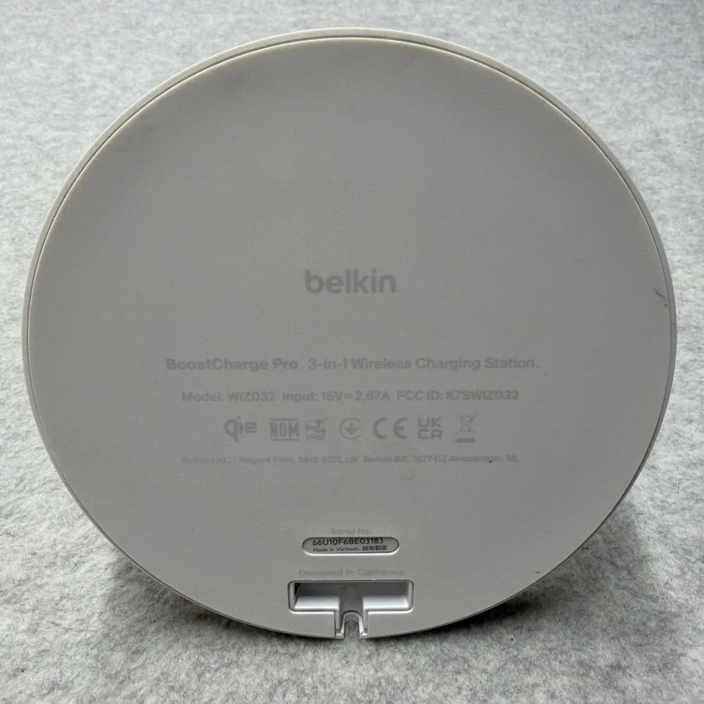 Belkin 3-in-1 MagSafe Charger Stand White Tested No Cord